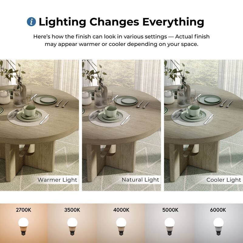 Furniture of America Piez Modern 54-inch Round Solid Wood Dining Table