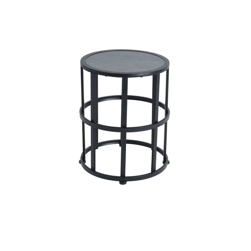 Christopher Knight Home - Mid-Century Modern Outdoor Acacia Wood Swivel Chair with Ceramic Tile Side Table