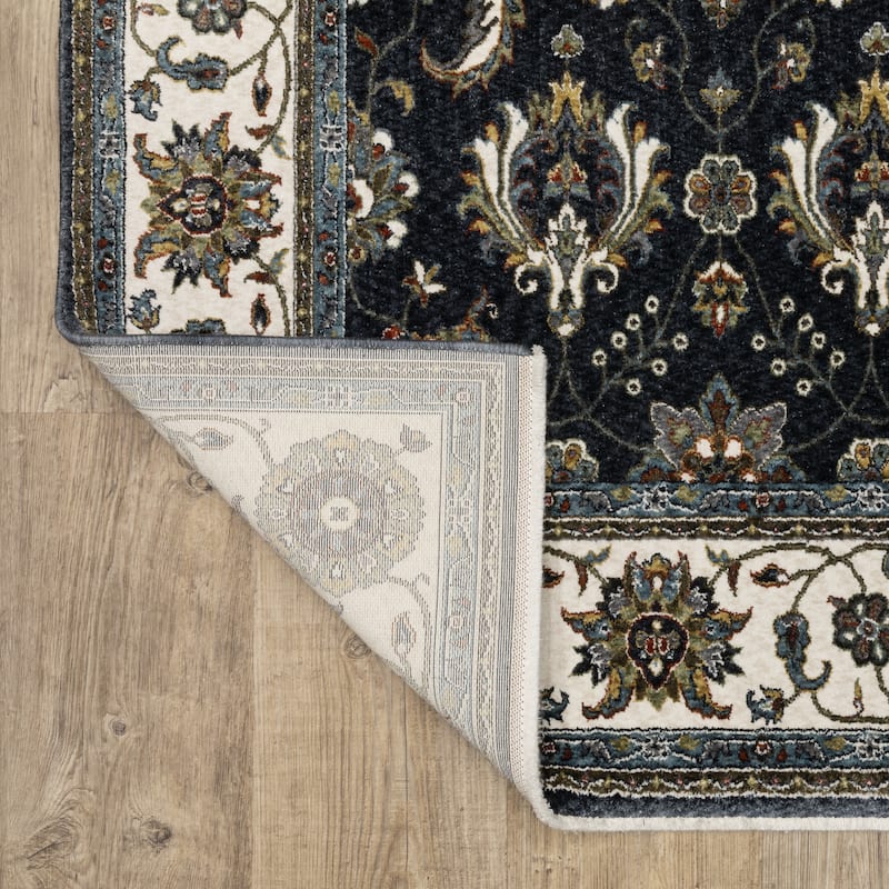 Style Haven Victoria Persian Inspired Blue/ Ivory Area Rug