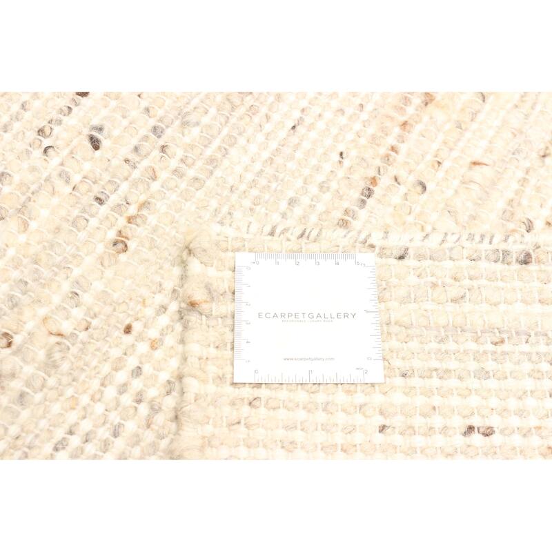 ECARPETGALLERY Braid weave Sienna Tan Wool Rug - 5'0 x 7'8