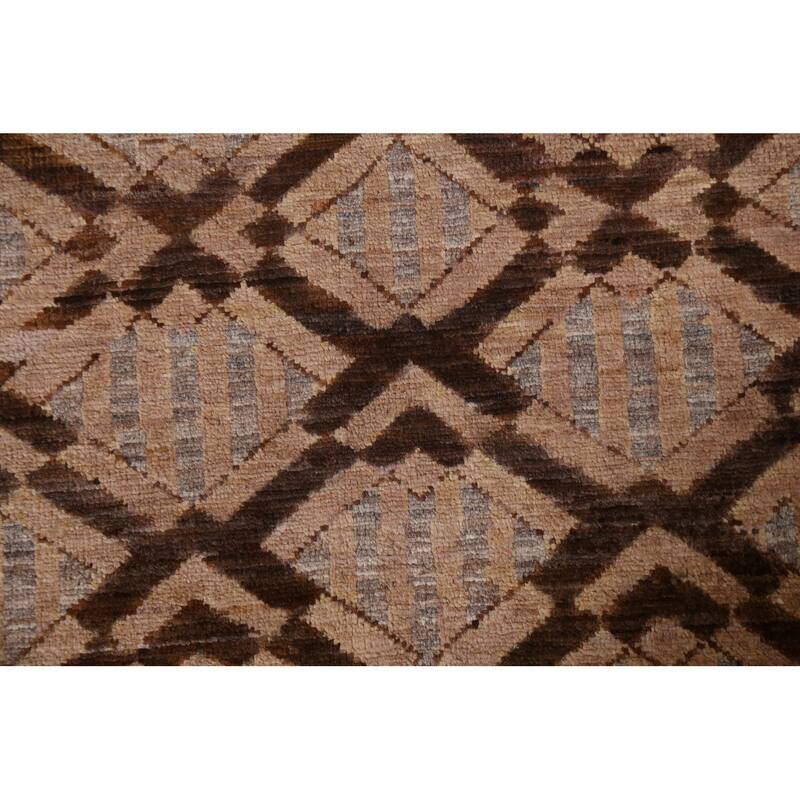 Geometric Gabbeh Kashkoli Oriental Area Rug Wool Hand-knotted Carpet - 5'7" x 7'9"