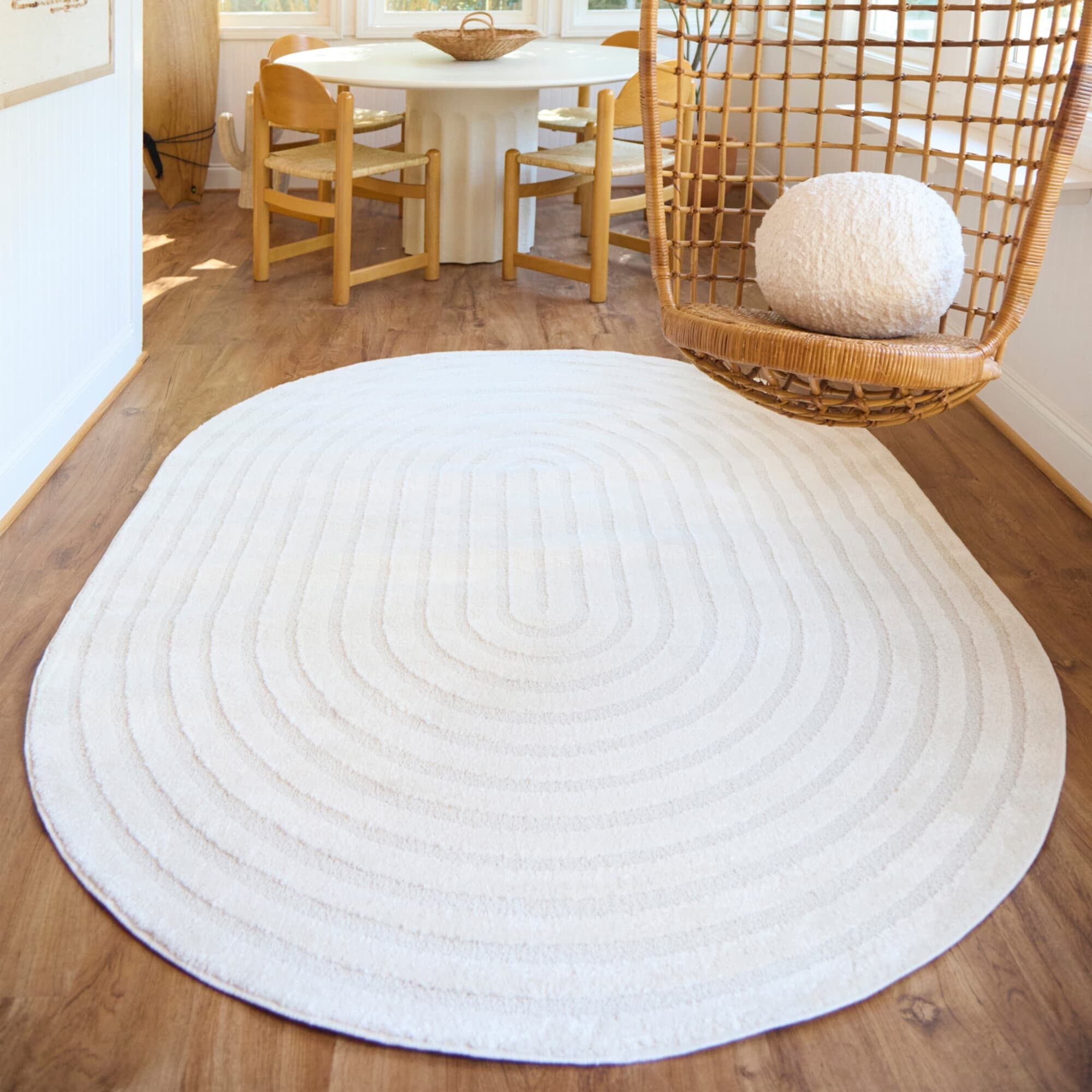Barnfield Oval High-Low Area Rug