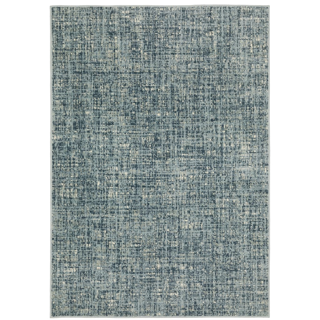 Buffalo Blue Abstract Distressed Casual Area Rug