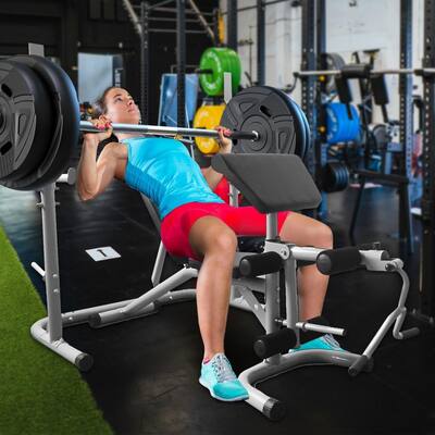 Adjustable Weight Lift Bench Rack Set