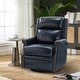 preview thumbnail 16 of 88, Echidna 29.6" Transitional Genuine Leather Swivel Rocker Nursery Chair with Nailhead Trim by HULALA HOME