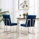 preview thumbnail 4 of 14, Home Beyond Velvet Upholstered Dining Side Chairs Set of 2, Navy Blue