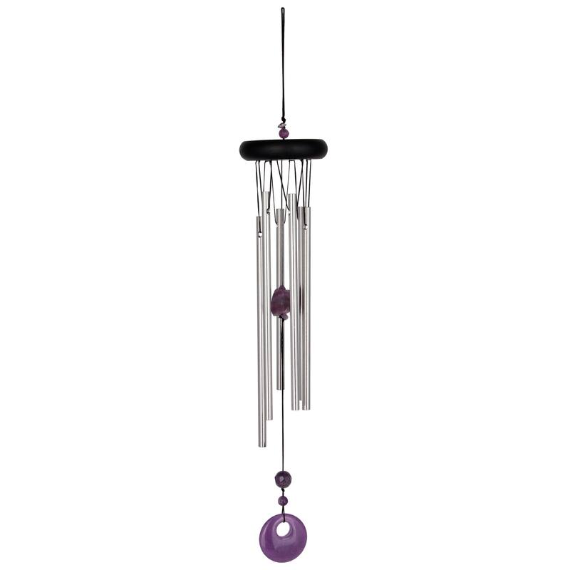 17 in. Woodstock Chakra Wind Chime - Amethyst