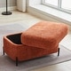 preview thumbnail 14 of 34, 30.3" Fabric Storage Ottoman，Upholstered Footrest with Adjustable Cover and Metal Legs