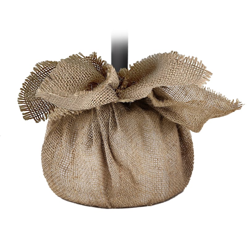 Puleo International 4 ft. Pre-Lit Rose Gold Artificial Tree in Burlap Sac