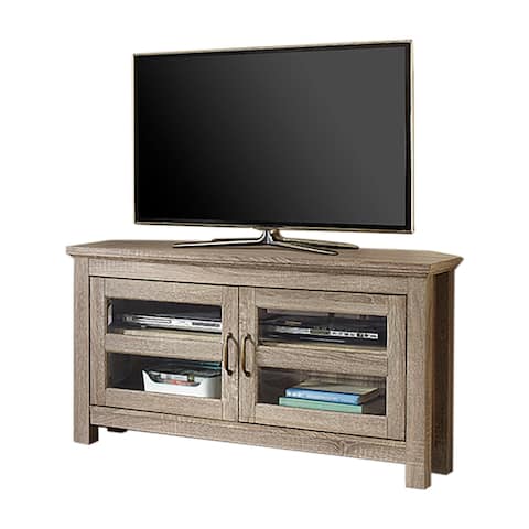 42 60 Inches Corner Tv Stands Online At Our Best Offex 44 Wood Corner Tv Media Stand Storage Console Driftwood