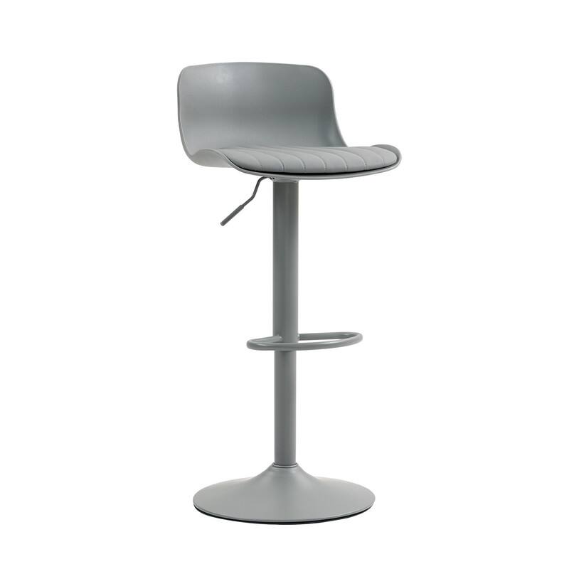 Adjustable Swivel Bar Stools Set of 2 - Modern Counter Height Kitchen Island Chairs with Back Support