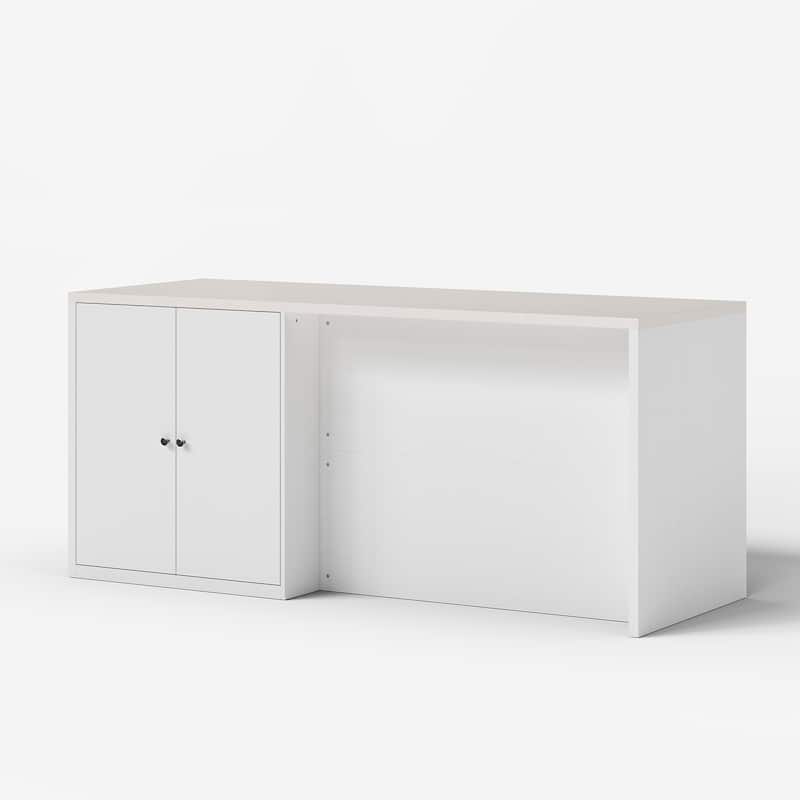 Kitchen Island Large Storage Cabinet with 10-Gallon Trash Bin Space, Sideboard Buffet Ding Table