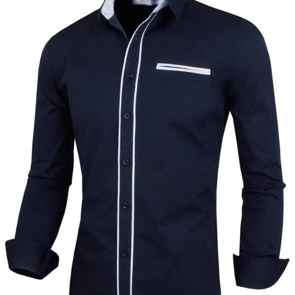 Shop Fashion Men S Long Sleeve Dress Shirts British Style Men S