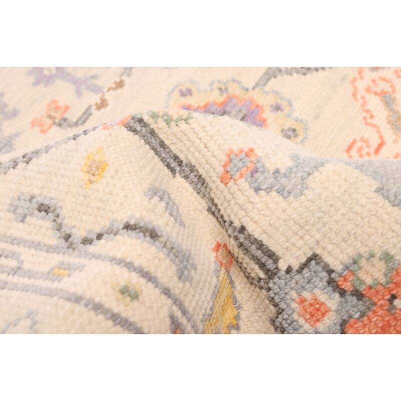 ECARPETGALLERY Hand-knotted Modern Oushak Light Khaki Wool Rug - 3'8 x 5'6