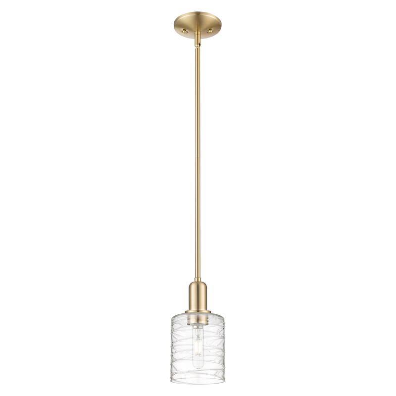Innovations Lighting Endless Possibilities Arcadia - Cobbleskill - 1 Light 5" Stem Hung Mini Pendant - Deco Swirl/Champagne Bronze