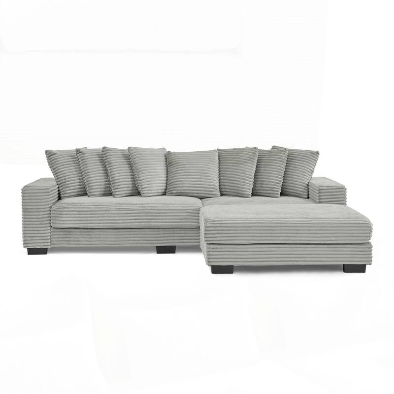 L-Shaped Modular Convertible Sofa