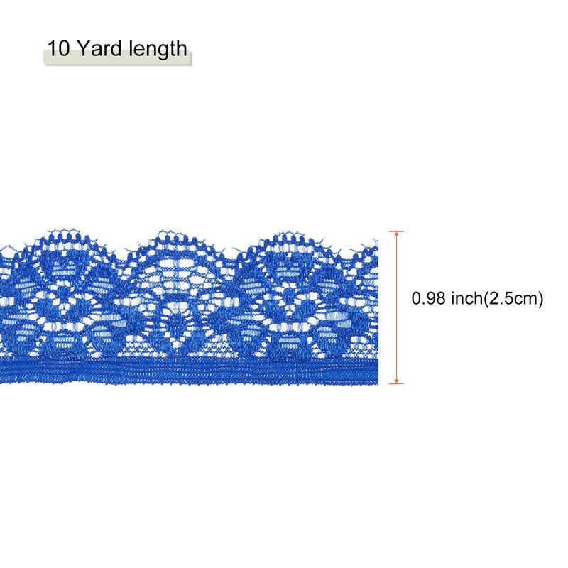 Lace Trim Lace Ribbon for Clothes Fabric Wedding Decoration Gift Wrap - Dark Blue