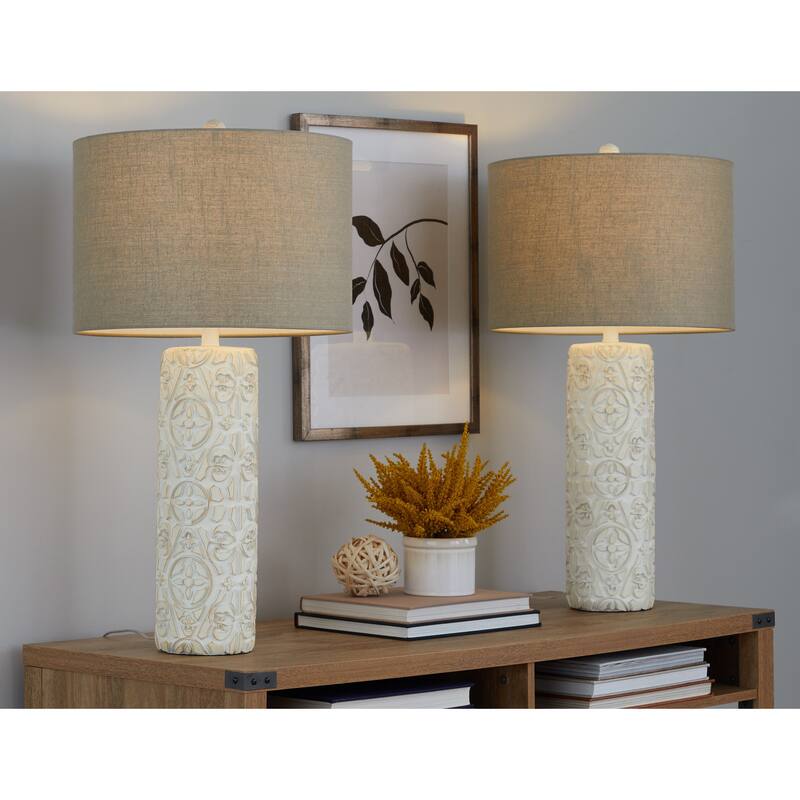 Porch & Den Charlotte 30" Polyresin Table Lamp (Set of 2)