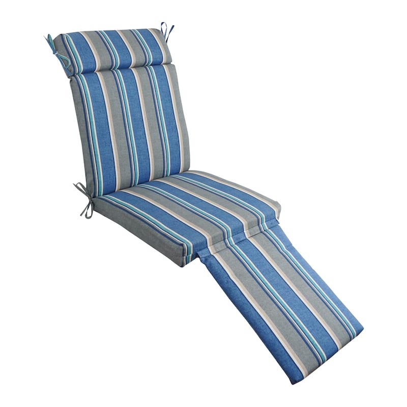 Blazing Needles Steamer Deck Outdoor Lounger Cushion - 72 x 20 - Sovaro Denim
