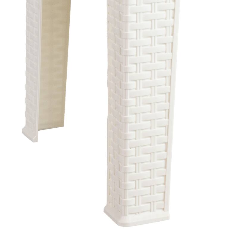 Sunnydaze 17.75" Square Outdoor Side Table - White - Set of 2