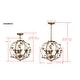 preview thumbnail 2 of 3, SAFAVIEH Lighting Austen Adjustable 3-light LED Gold Leaf Cage Chandelier - 17" x 17" x 20.75-92.75"