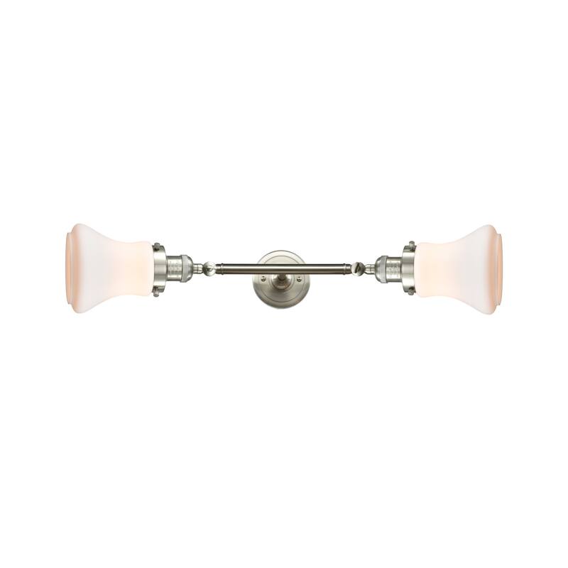 Innovations Lighting Bellmont 2 Light 24" Wide Bathroom Vanity Light - Brushed Satin Nickel / Matte White