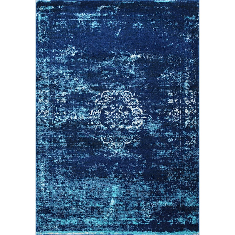 Nuloom Traditional Overdyed Medallion Area Rug