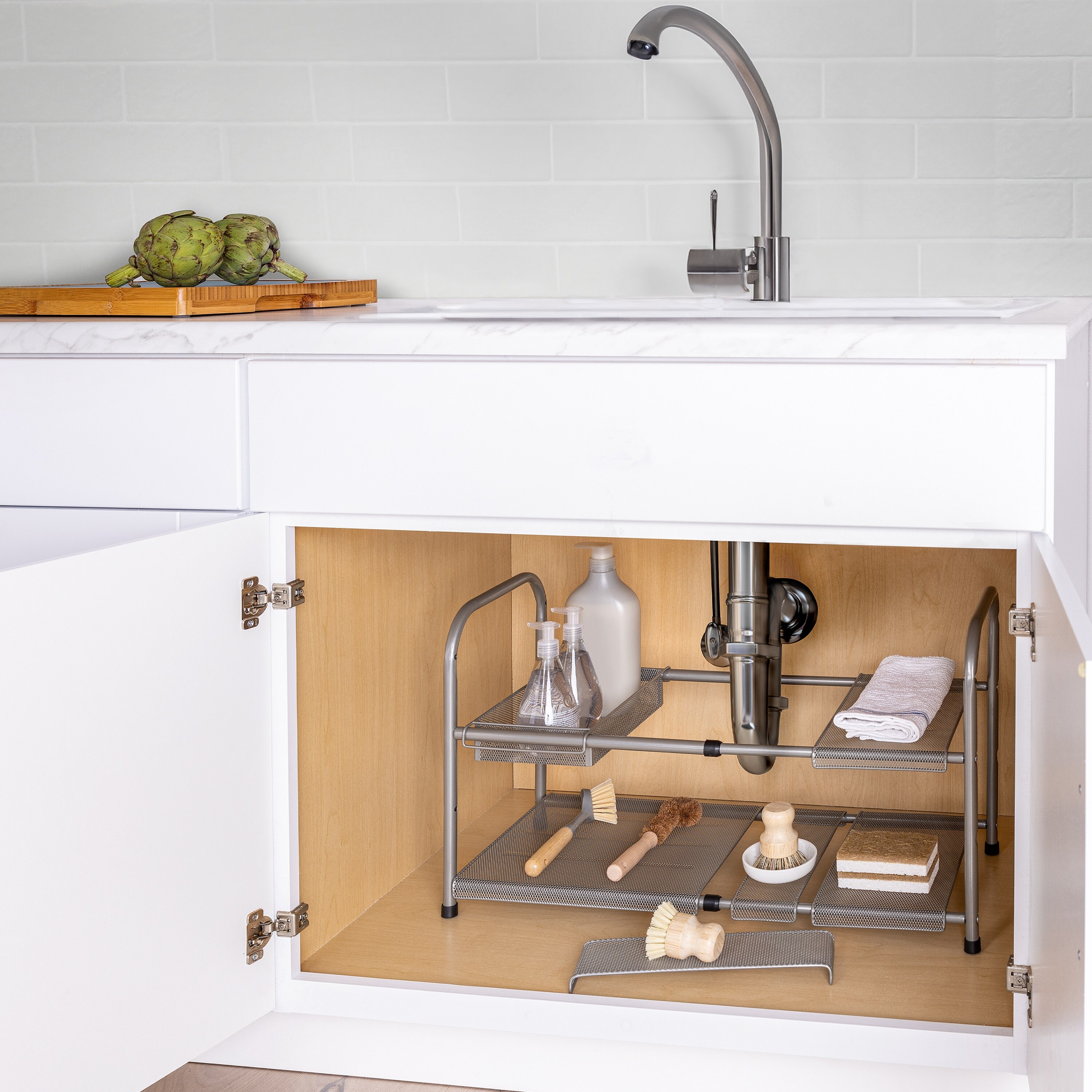 Savvy Shelf Expandable Under Sink Organizer and Storage - Bed Bath