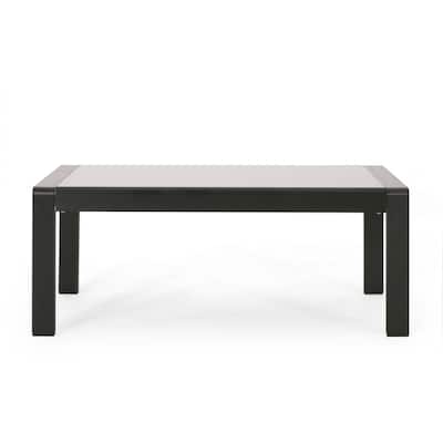 Maya Bay Aluminum and Tempered Glass Outdoor Coffee Table by Christopher Knight Home