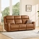 preview thumbnail 44 of 85, Leo Power Wall Hugger Reclining Sofa with Multi-Function Console 3 Pieces - Saddle