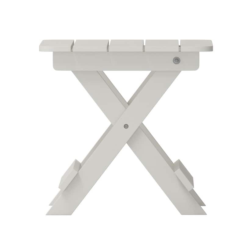 Commercial Grade All-Weather Portable Folding Adirondack Side Table