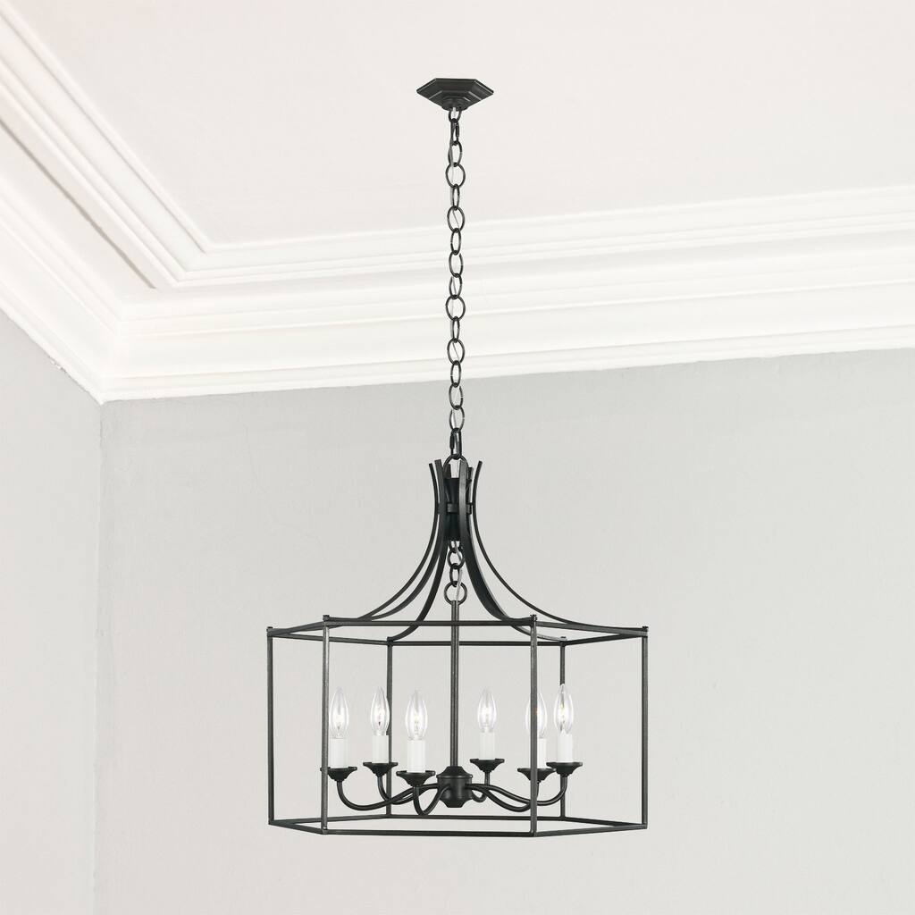 Giuseppe Lighting Six Light Chandelier BANTRY HOUSE Smith Steel - exact size