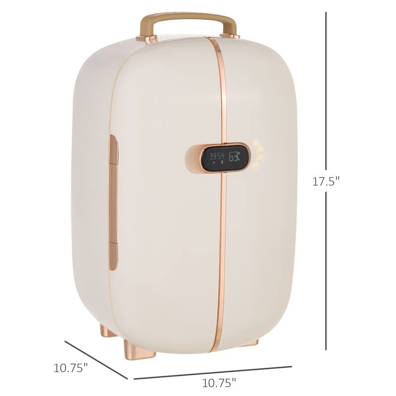HOMCOM 12 L Portable Mini Makeup Fridge for Skincare - N/A