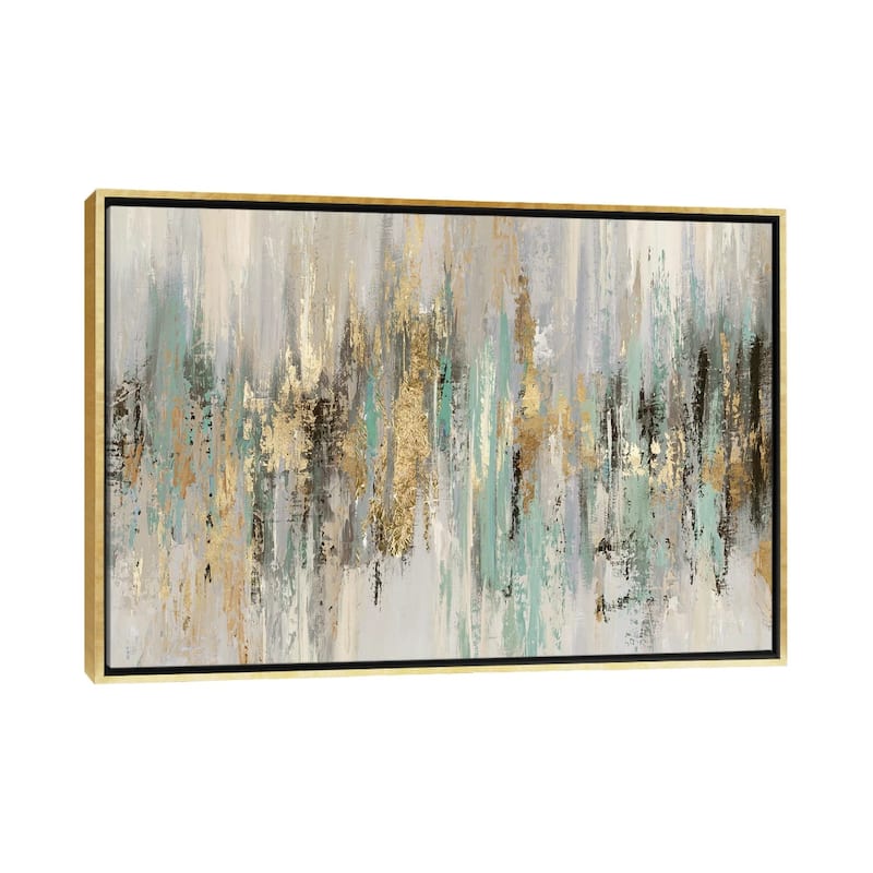 iCanvas "Dripping Gold I" by Tom Reeves Framed Canvas Print - Gold - 32x48