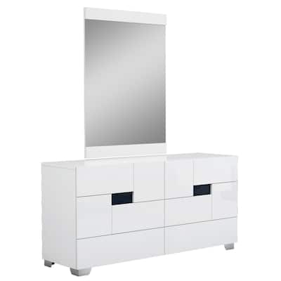 HomeRoots 30" Superb White High Gloss Dresser