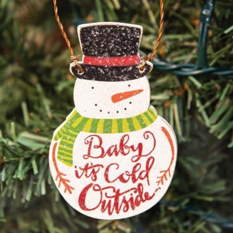 Baby It s Cold Outside Snowman Ornament 5