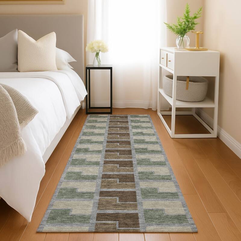 Machine Washable Indoor/ Outdoor Contemporary Kaylee Chantille Rug