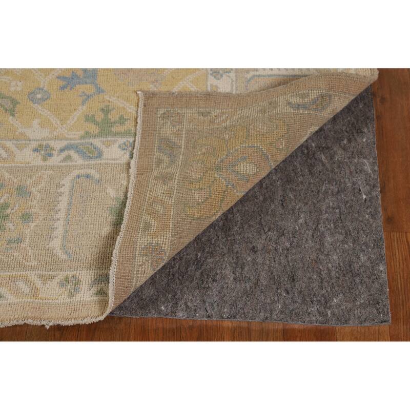 Hand Knotted Oriental 100% Wool Carpet Transitional Medallion Peach Oushak Area Rug - 10' 0'' X 8' 2''