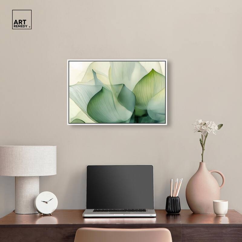 Translucent Floral Layers Canvas by Art Remedy