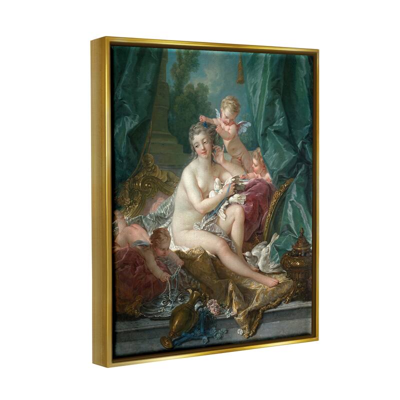 Stupell The Toilette of Venus Francois Boucher Classic Painting Floater Frame, Design by one1000paintings