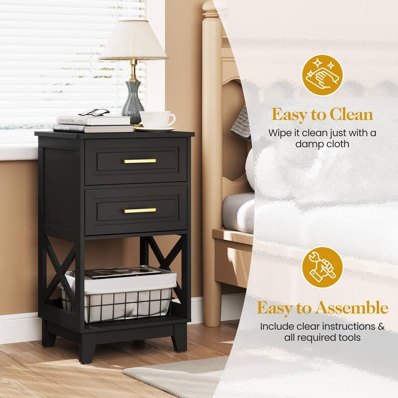 2-Drawer Nightstand