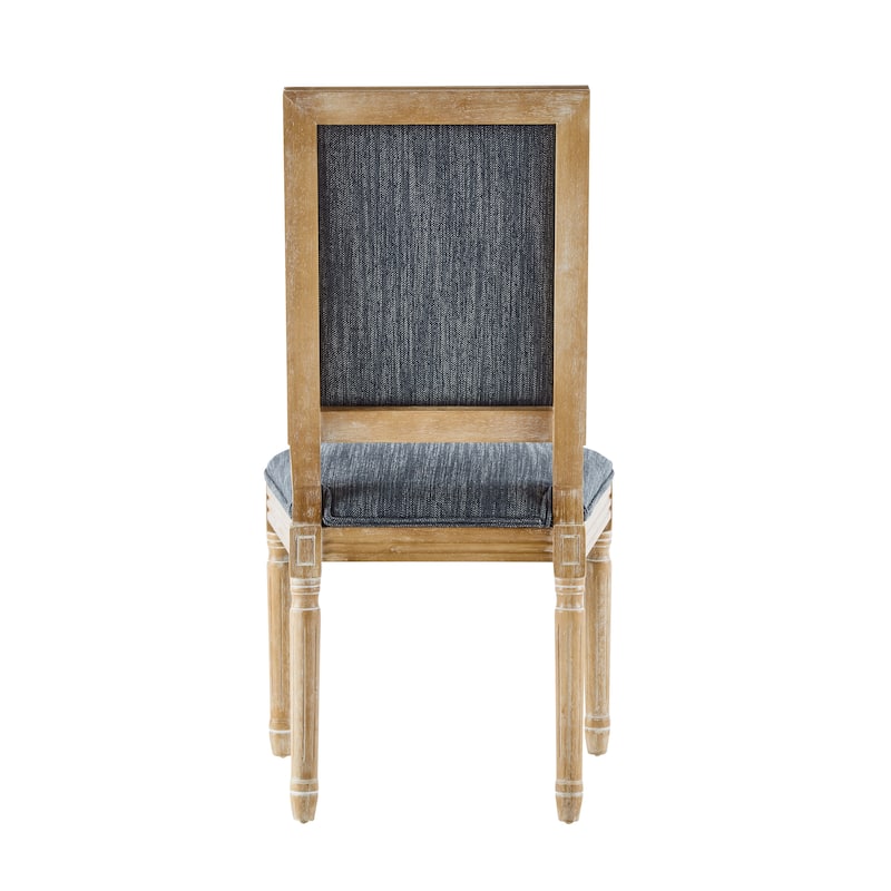 Dining Chairs with Upholstered Seats, Solid Rubberwood Frame, Set of 2
