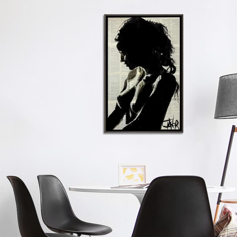iCanvas "Shadow Player" by Loui Jover Framed