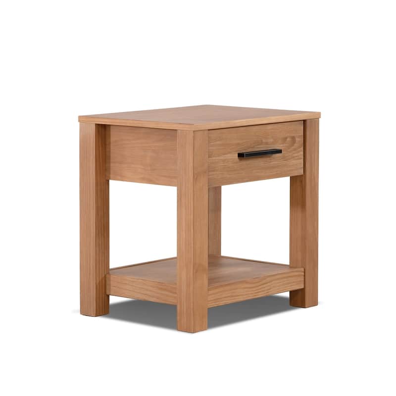Grain Wood Furniture Loft Solid Wood 1-drawer Nightstand