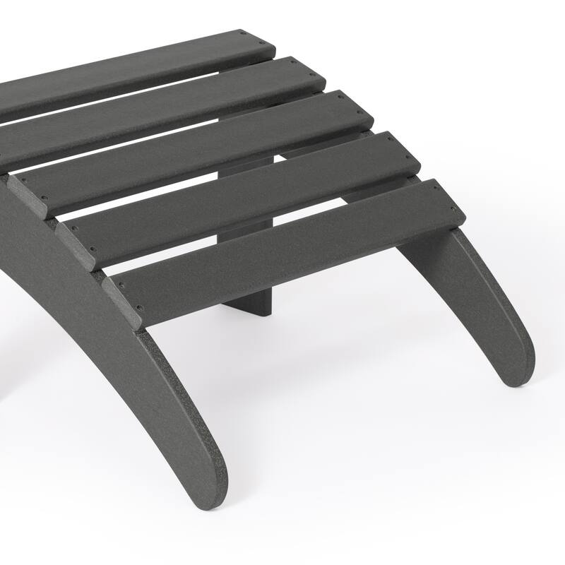 Polytrends Laguna Hdpe All Weather Outdoor Patio Foldable Ottoman