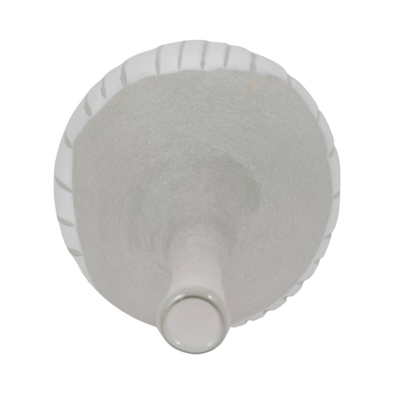 Glass Modern Handblown Artisan Bottle - White