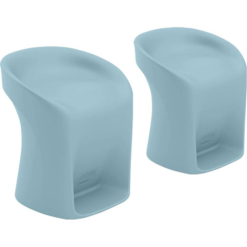 Ledge Lounger In Pool Barstools, Outdoor Patio, 22" Height - Set of 2 - Frost