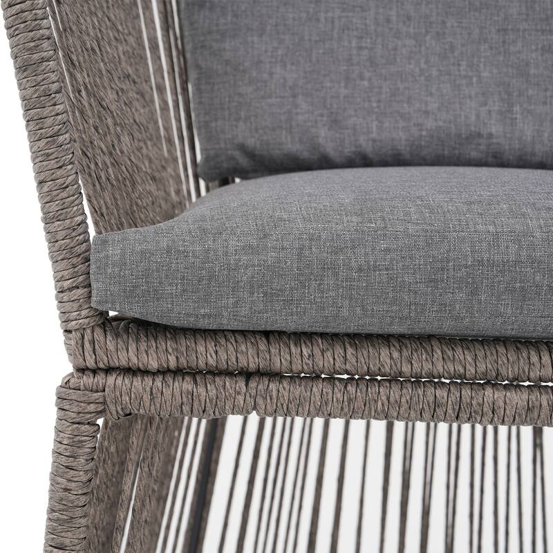 Outdoor Patio Dining Sets with Rattan Chairs and Aluminum Extendable Dining Table for 8 Persons