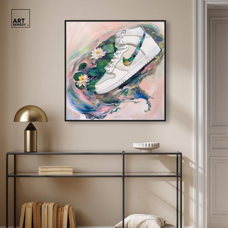 Lilypads Sneaker Splash Canvas by Art Remedy
