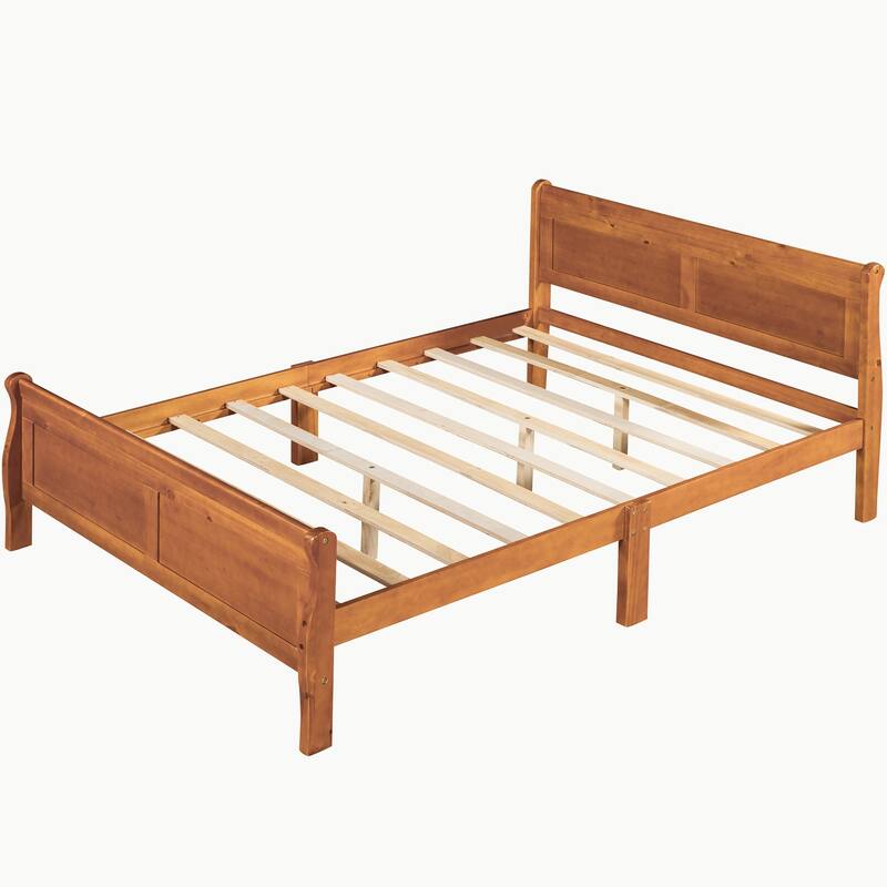 Full Queen Twin Size Wood Platform Bed
